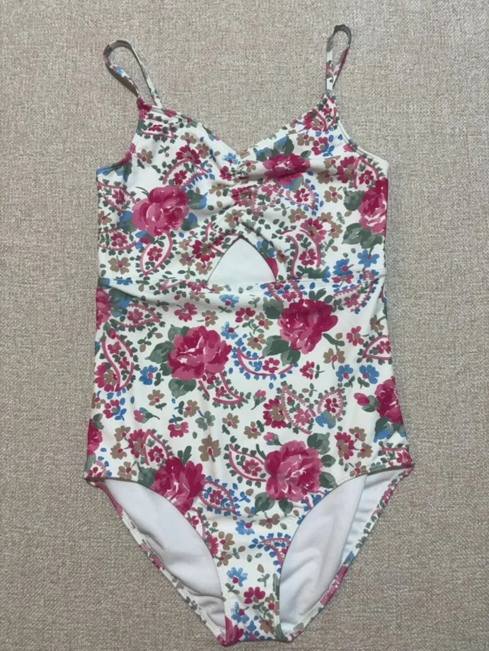 Abercrombie Kids Floral One Piece Swimsuit NWT Girls Size 17/18